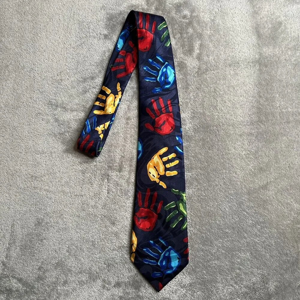 Steven Harris Tie 58 Inches Blue Handmade Polyester Kids Teacher
